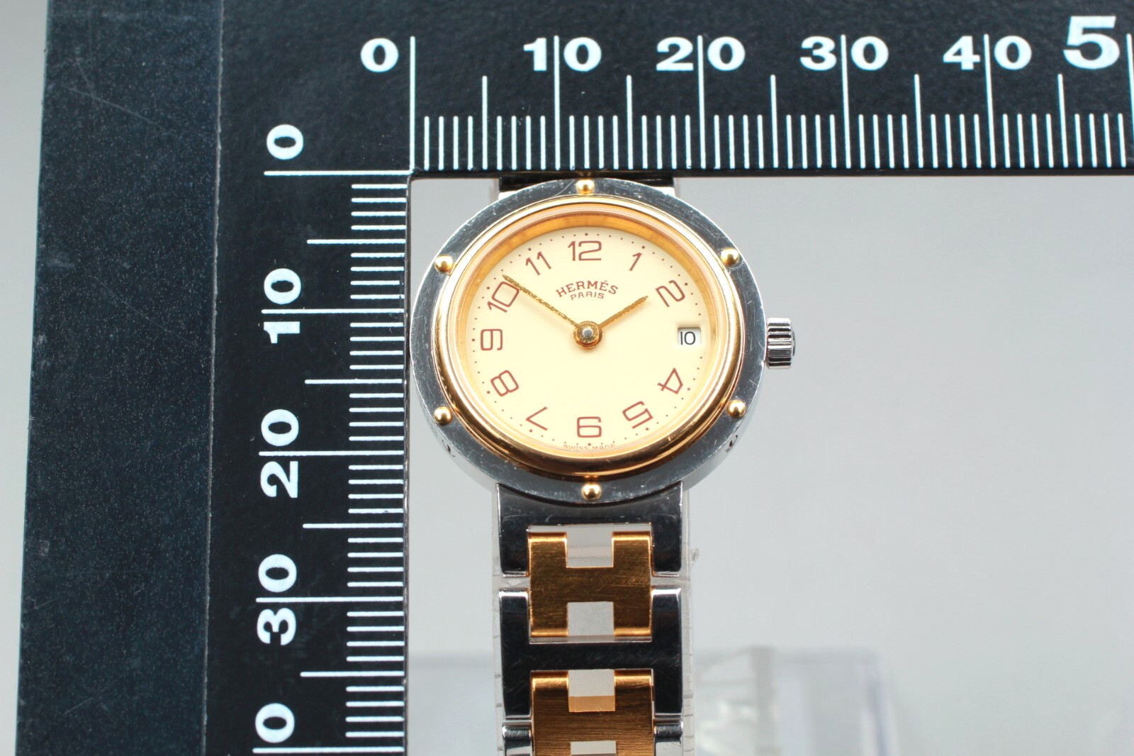 Vintage [NEAR MINT] HERMES Clipper 24mm Swiss made Qz Womens Watch From JAPAN