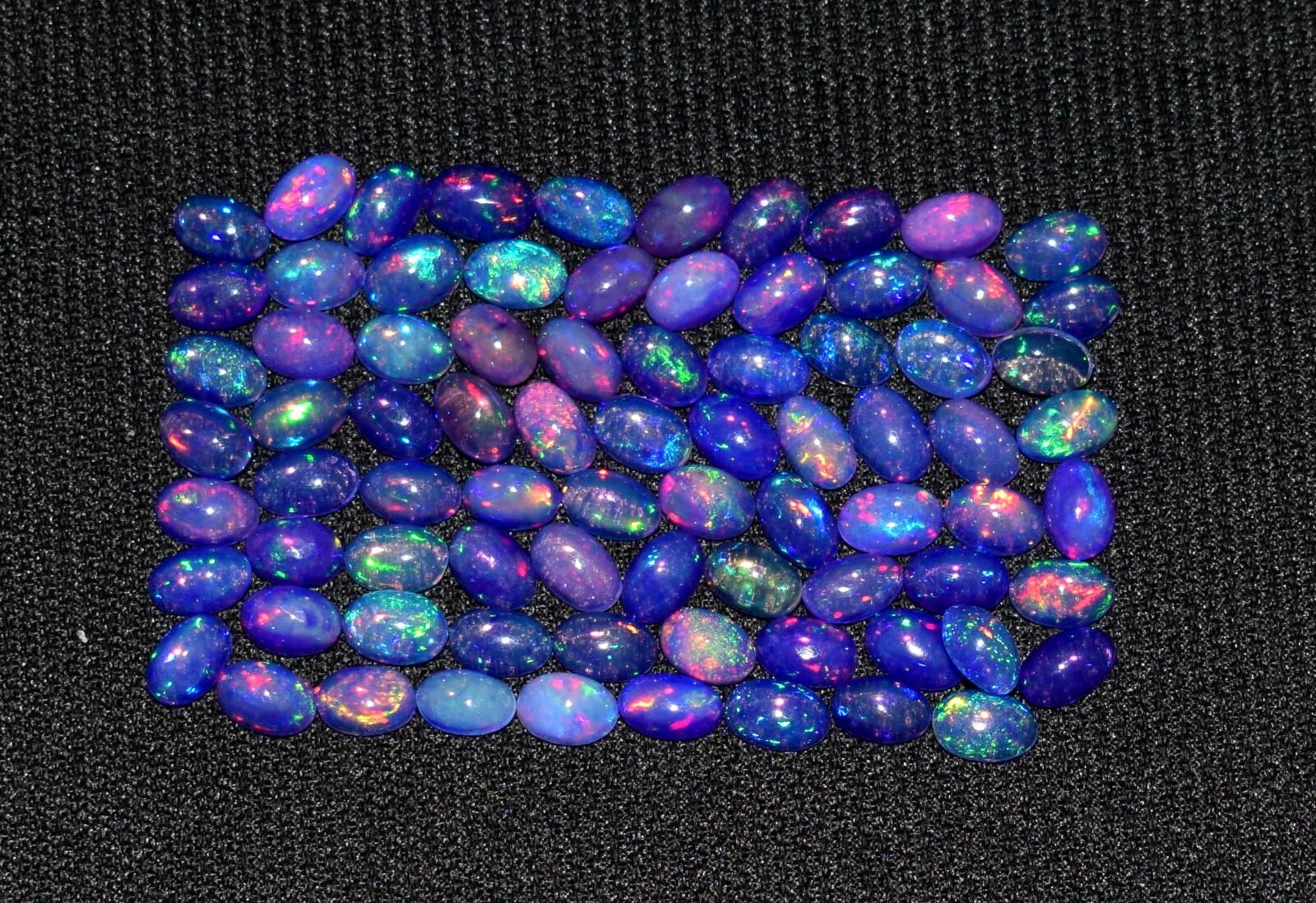 4x6MM 80Pcs Natural Ethiopian Purple Opal Fire Opal Loose Gemstone cabochon M14