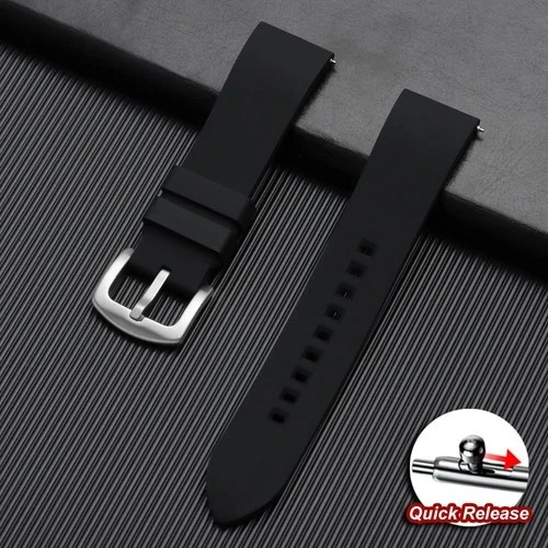 Universal Silicone Watch Band 18mm 20mm 22mm 24mm Quick Release Rubber Strap