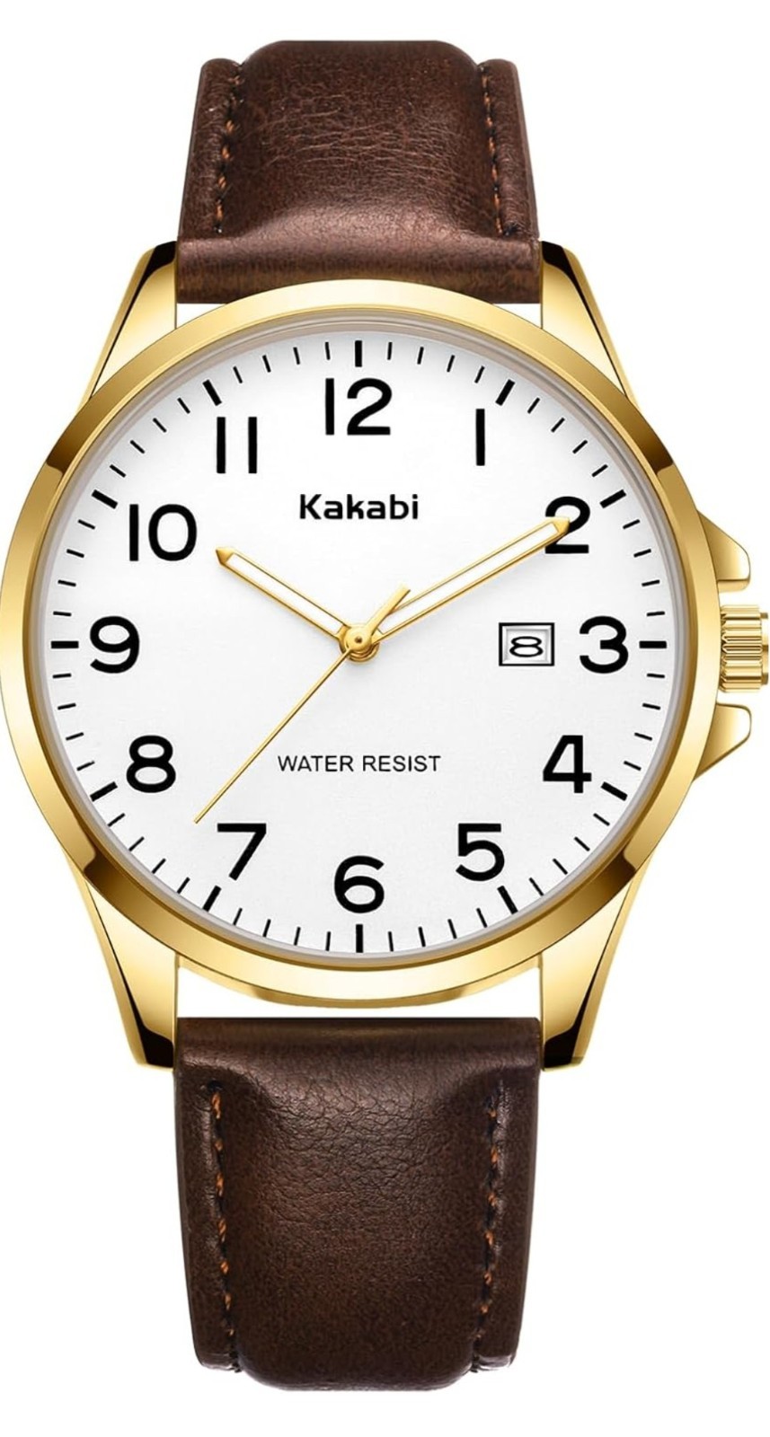 Men Fashion Minimalist Wrist Watch Waterproof Quartz Analog Date With Leather St