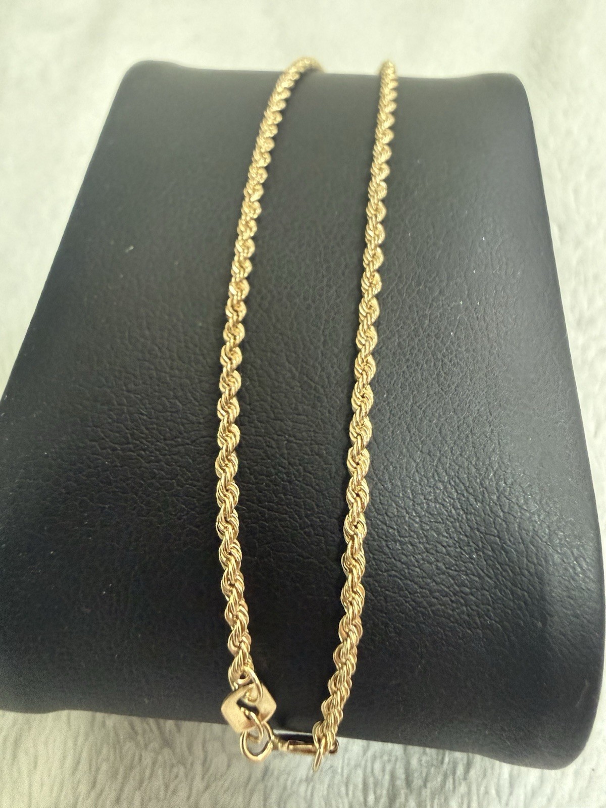 10kt solid yellow gold rope bracelet 7” Inch 1.6mm Dainty Stacker New Stamped
