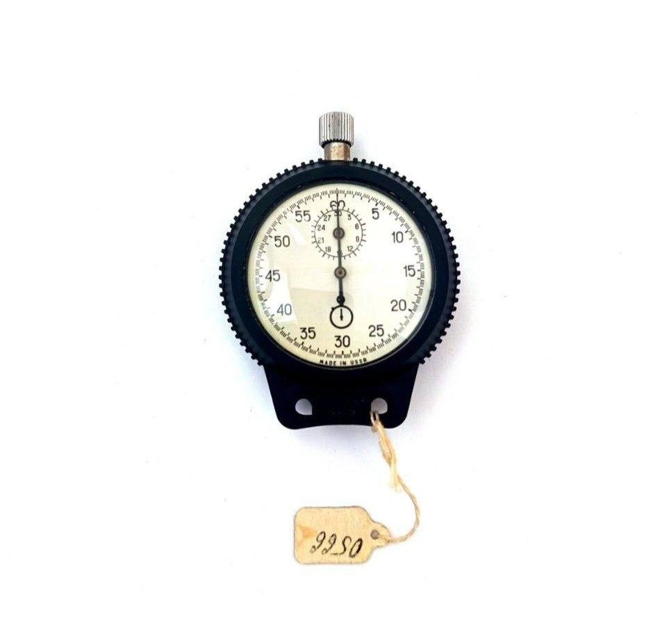 Soviet AGAT Stop Watch 16 jewels Chronometer 2 dials 30-min / 60-sec Black NOS