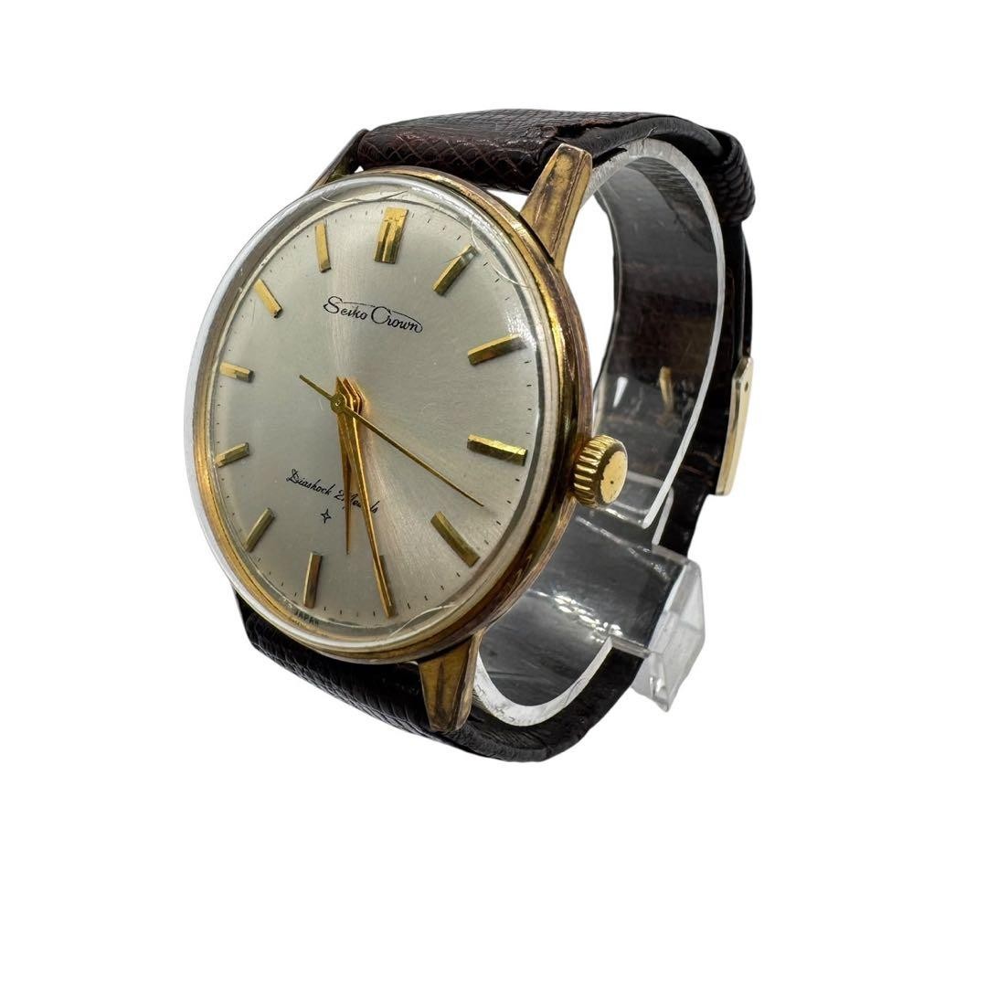 SEIKO Crown Diashock M07021019A1 Manual Wind 21 Jewels 35mm Mens 1960s Watch