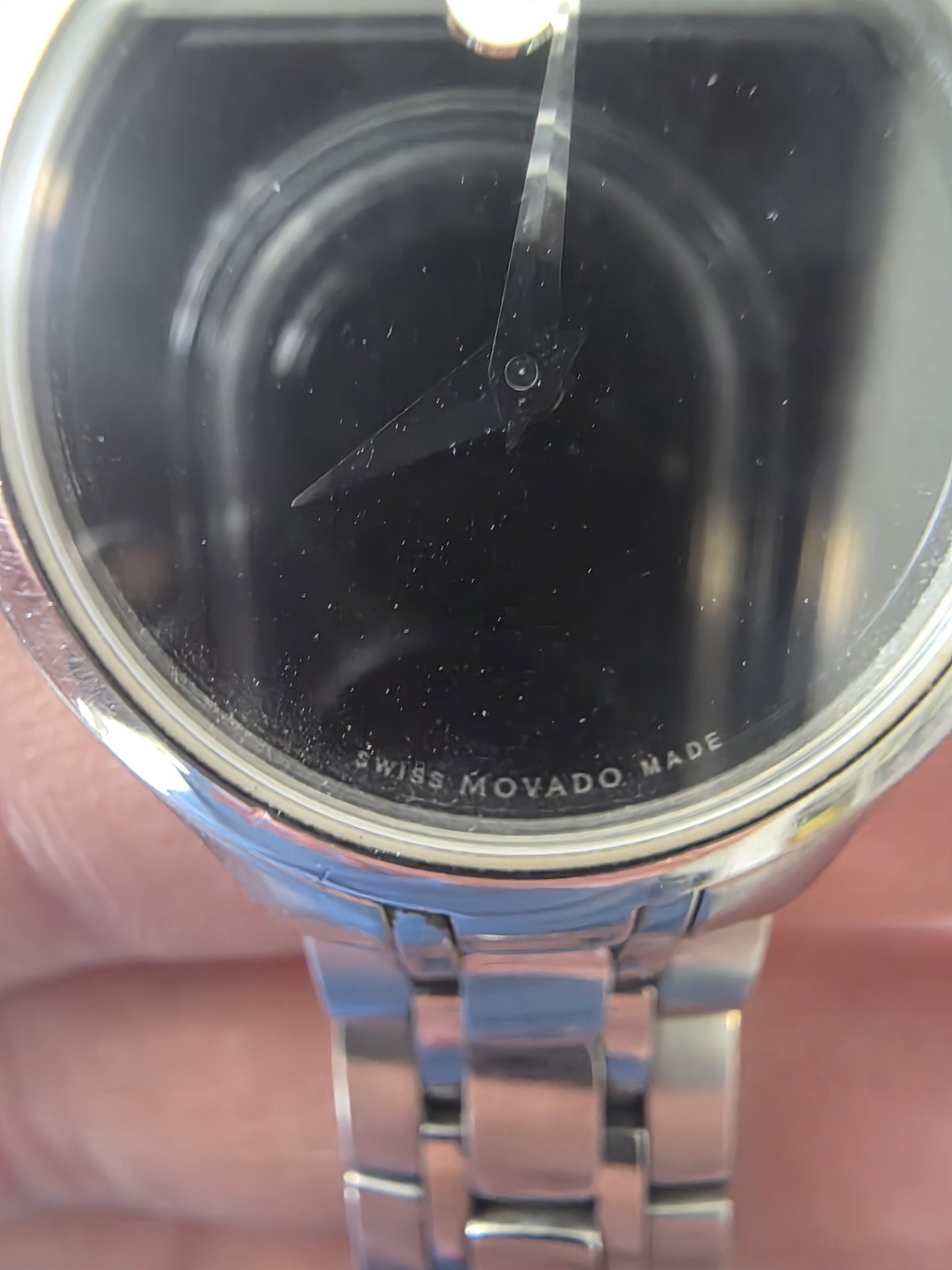 Movado Museum Women’s Swiss Made Quartz Black Dial Sapphire 28mm SS Bracelet
