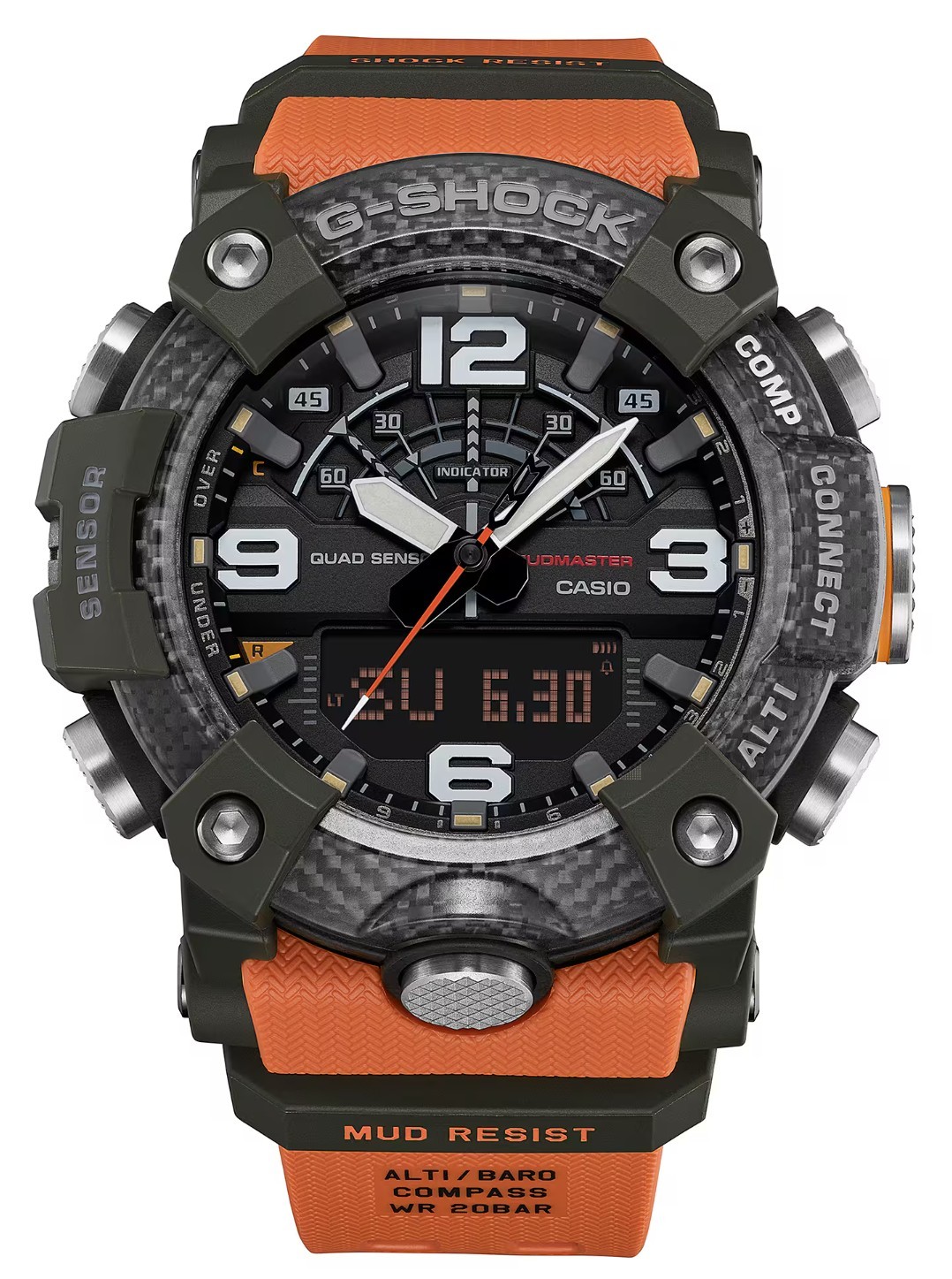Casio G-Shock GGB100X-1A9 MUDMASTER MASTER OF G SERIES Quad Sensor Orange Watch