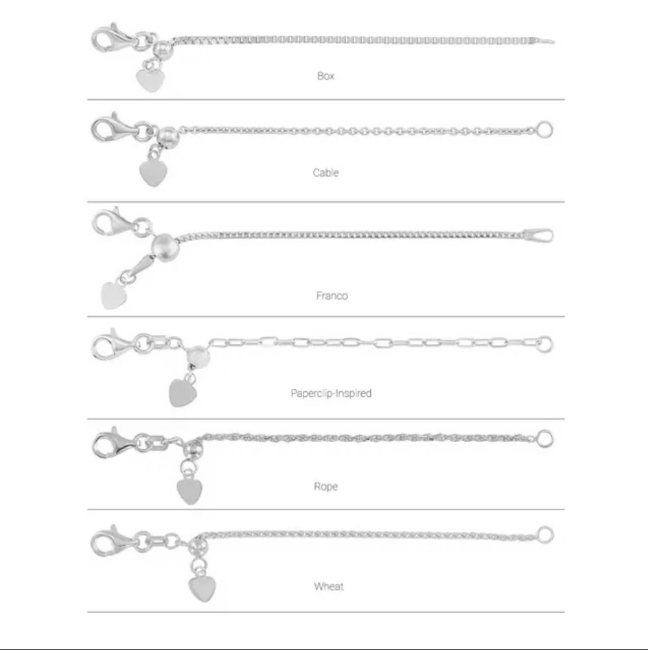 3″ 14k 1.5mm ADJUSTABLE Cable White Gold Lobster Clasp Necklace Chain Extender