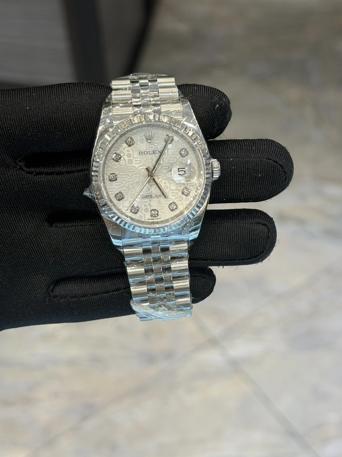 Rolex Datejust 36 Silver Anniversary Diamonds Dial on Jubilee 116234 with Box