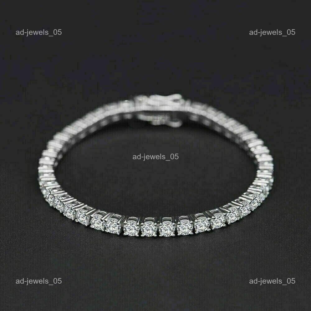 Round Cut Lab-Grown/CVD Diamond Birthday Gift Tennis Bracelet 950 Platinum