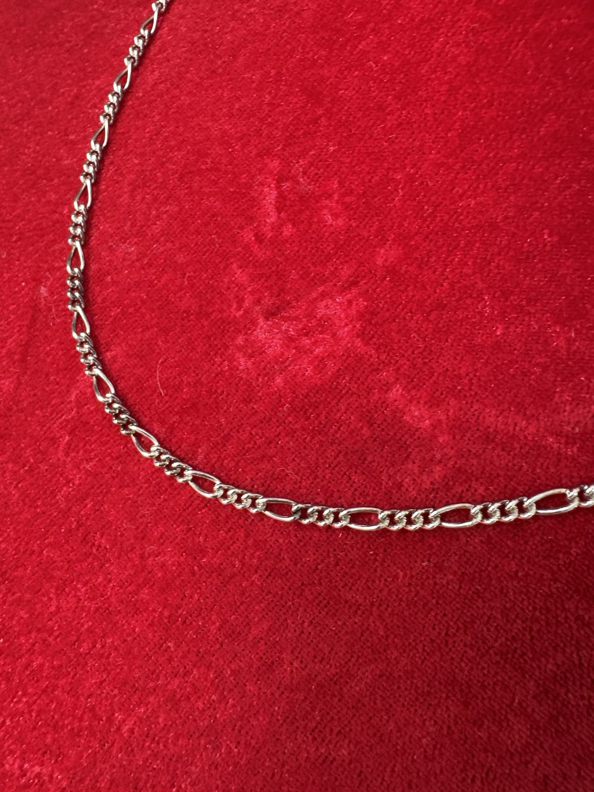 Vintage Sterling Silver Figaro Chain Hallmarked 51cm