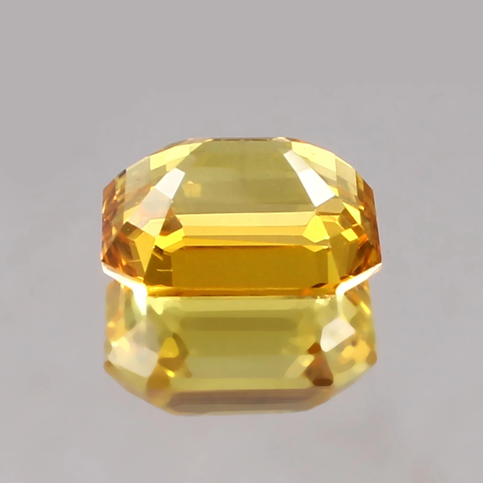 35 Ct AAA Natural Emerald Cut Yellow Sapphire Certified Loose Gemstone With Gift