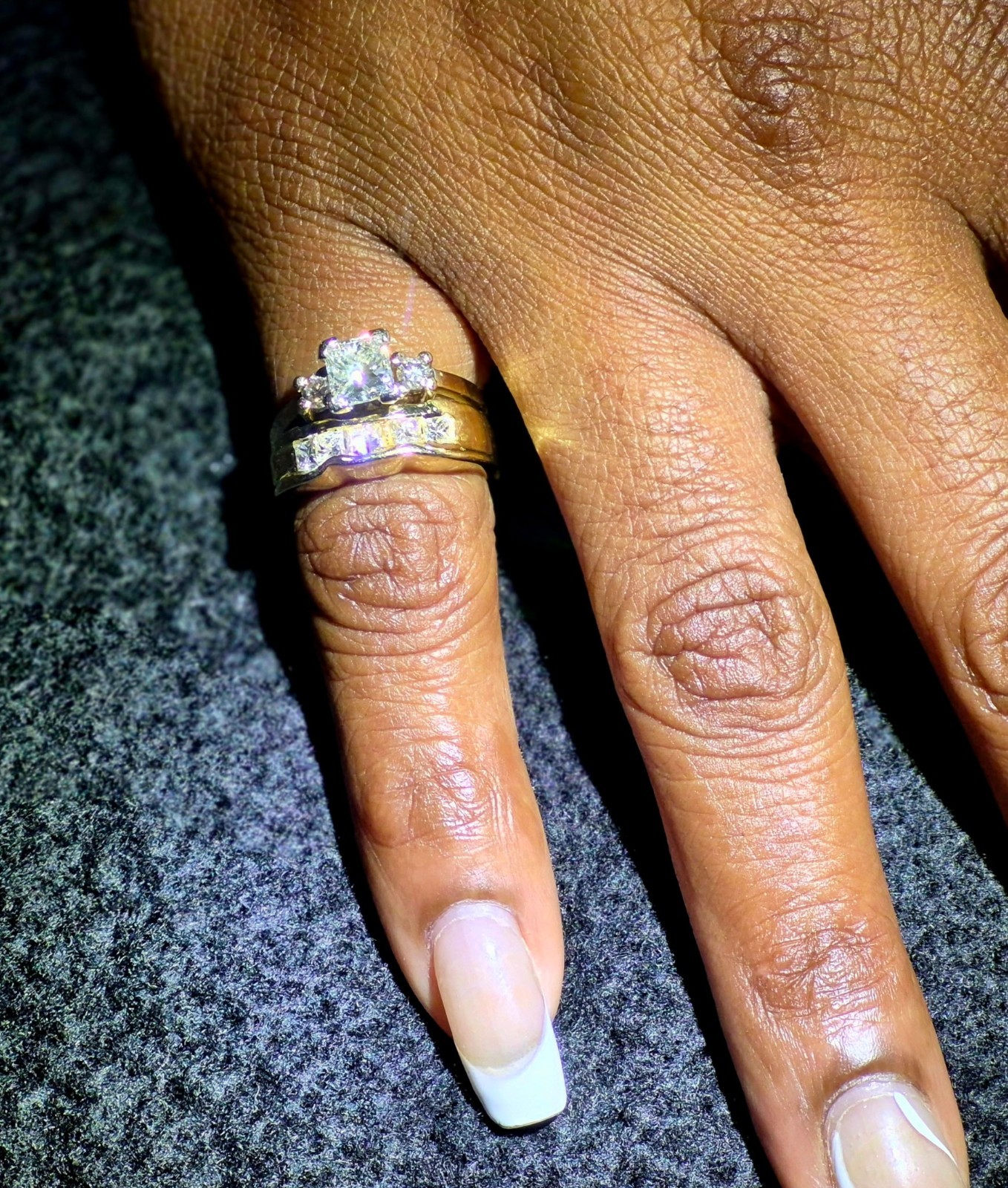 diamond engagement ring wedding band bridal set