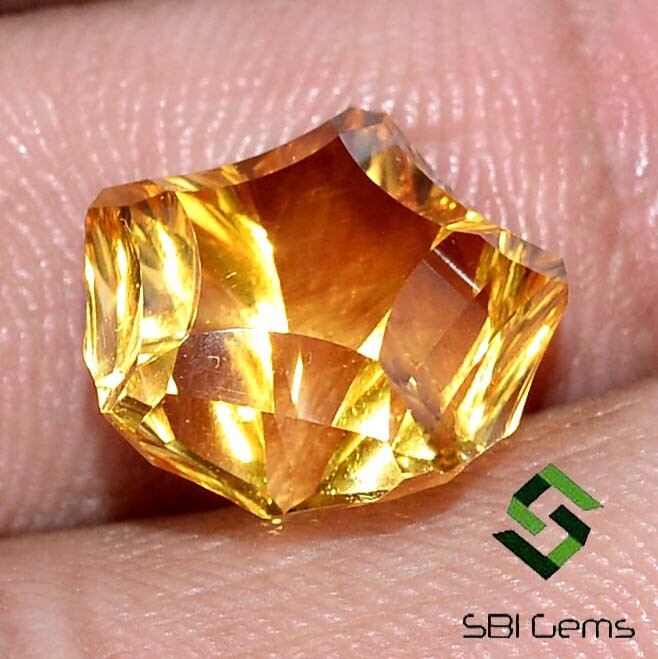 Natural Citrine Fancy Star Shape Concave Cut 13×13 mm 8.39 Cts Loose Gemstone