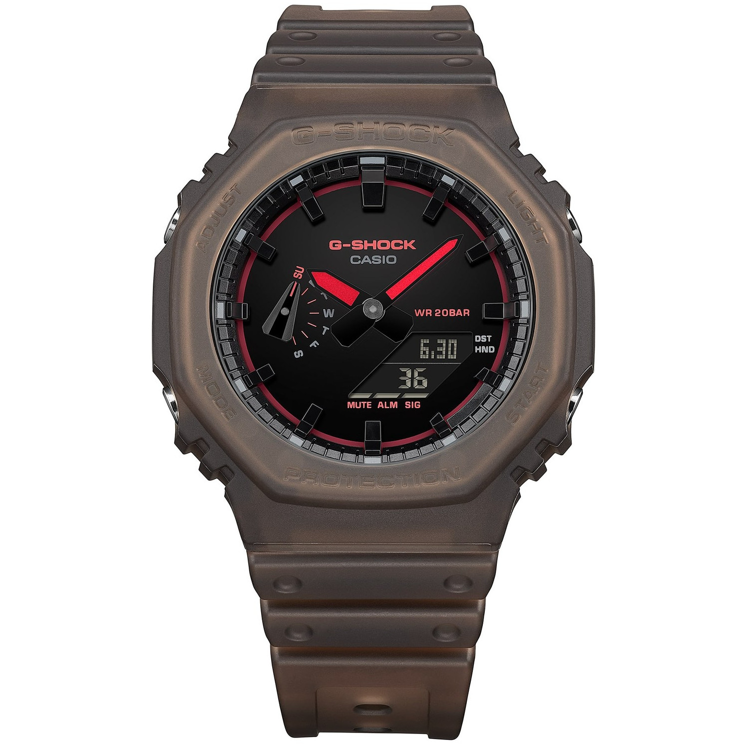 CASIO G-SHOCK GA-2100K-5AJF SMOKE LIGHT Analog Digital Watch Black Dial 45.4mm