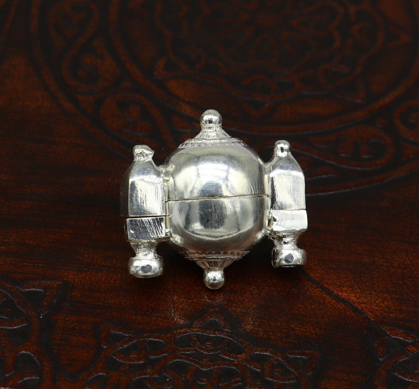 Sterling silver customized designer lord Shiva lingam box nsp419