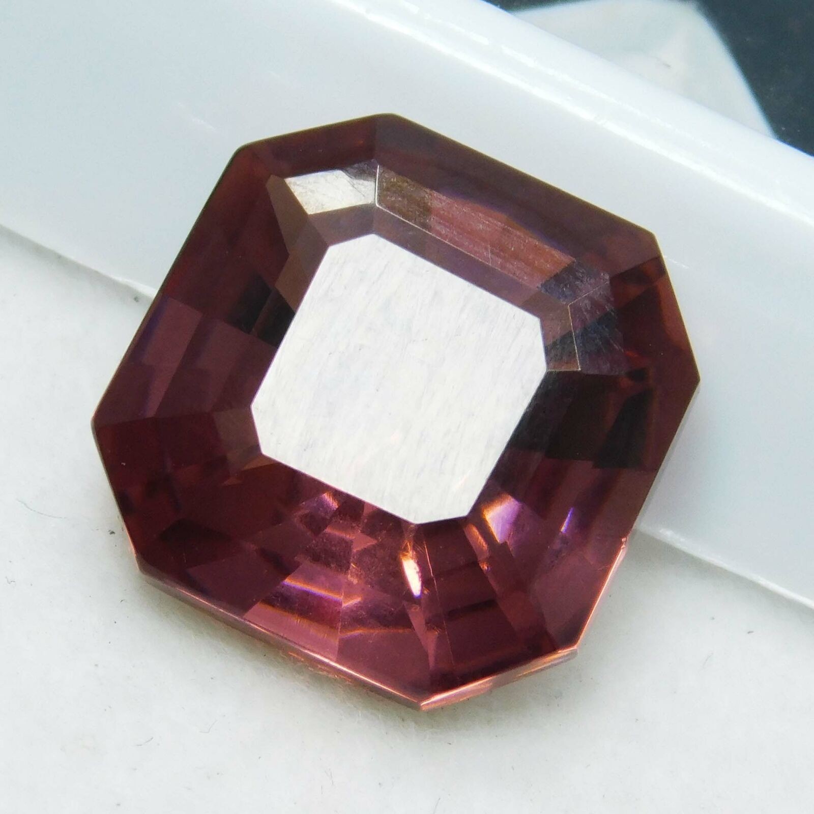 8.50 Ct Natural CERTIFIED Sapphire Padparadscha Square Gemstone pendant Size