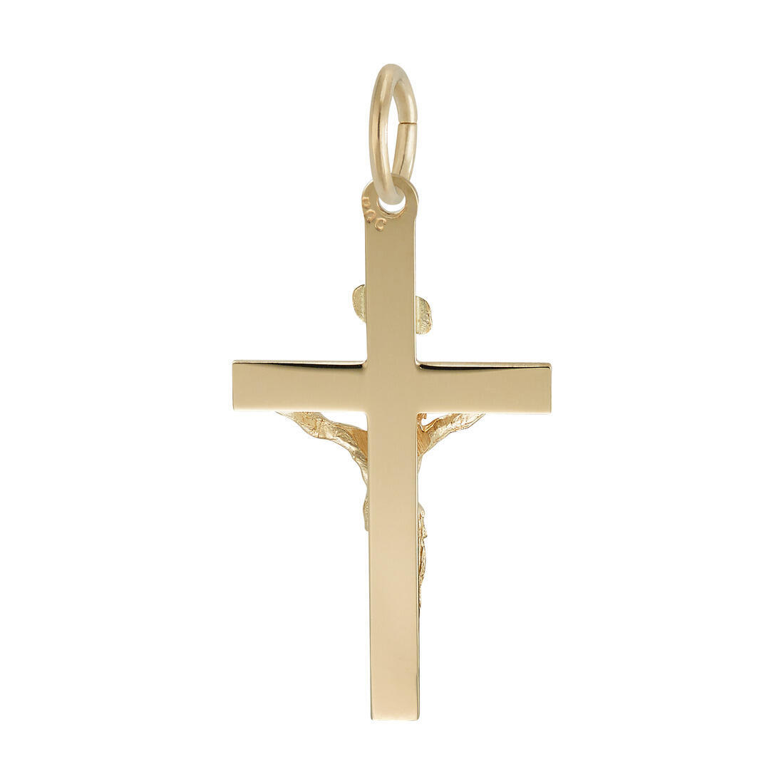 Crucifix Charm by Rembrandt 10K or 14K Gold or Sterling Silver