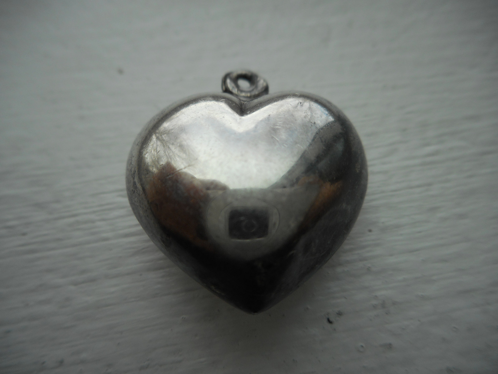 HEART CHARM small, silver for yourself or for the one you love. Approx. 3/4 in.