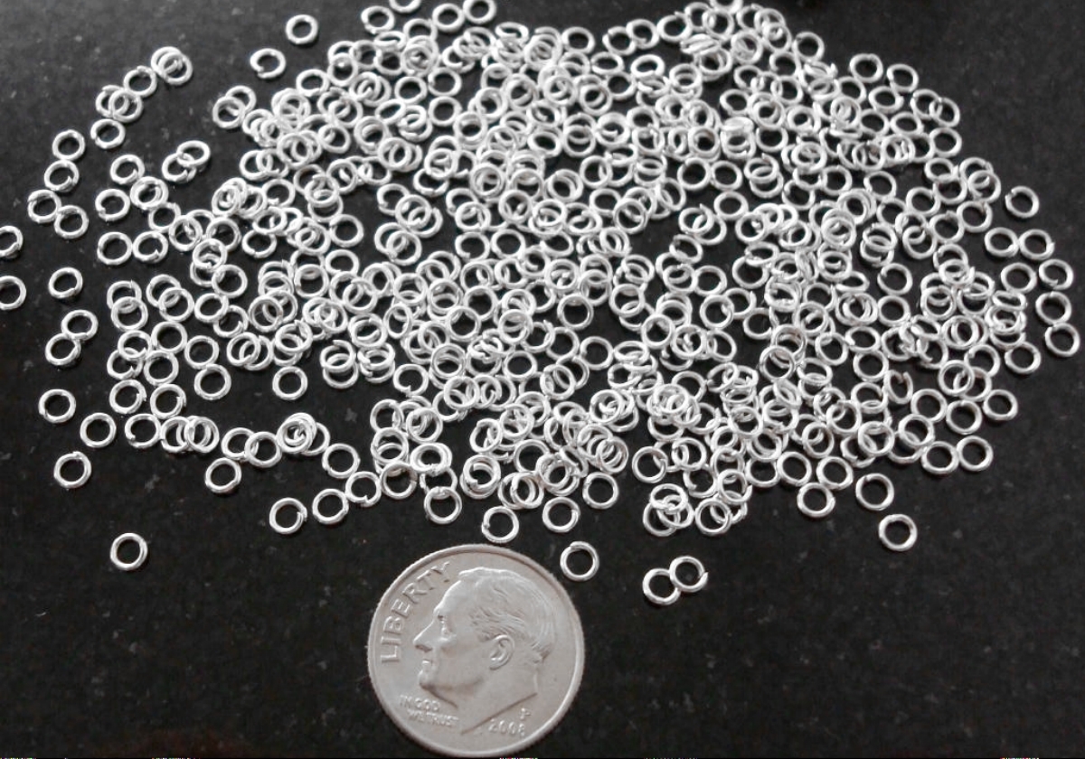 500 3mm Open sterling silver plated jump rings 22 gauge round 3 x 0.7mm FPJ020