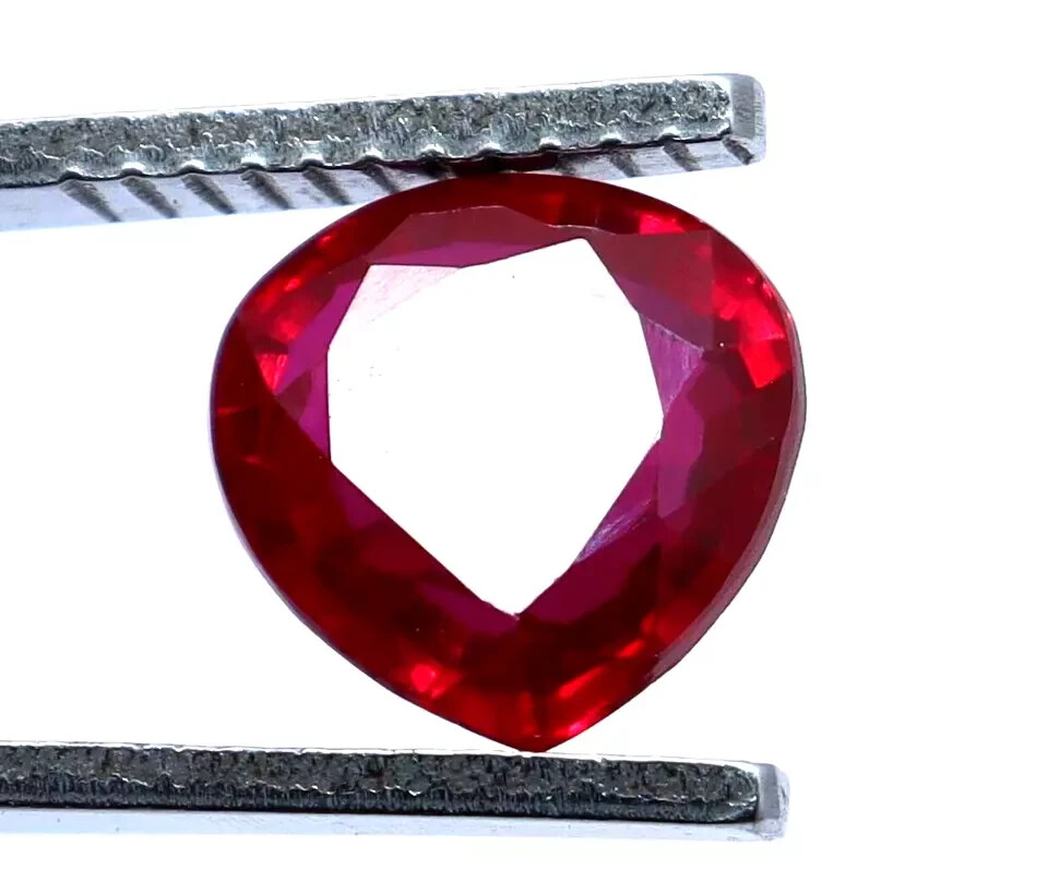 Natural Red Ruby Pear Cut 4.30 Ct Certified Loose Gemstone With Free Gift