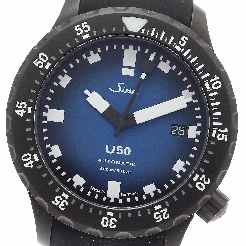 Sinn U50.S.BS Automatic Diver’s Watch 41mm Blue Men’s Box Papers