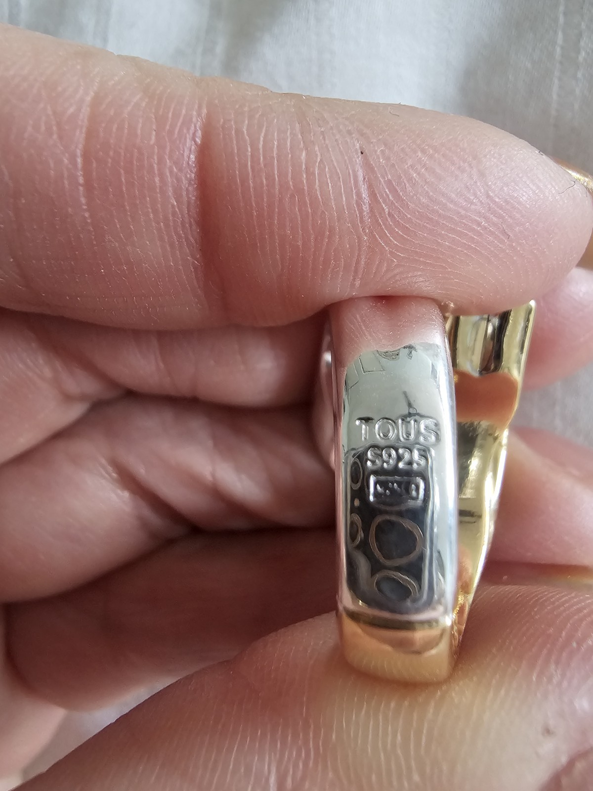 TOUS BOLD BEAR 2 TONE RING (SILVER GOLDEN PLATED) #8 LAST ONE
