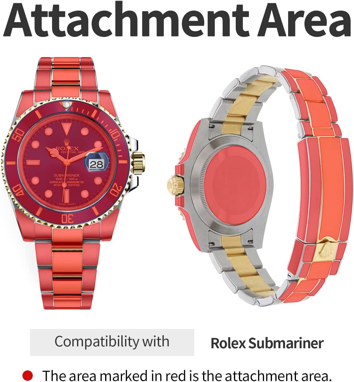 [2 Pack Protective Film Compatible with Rolex Submariner 40Mm (1.57 Inch) Ref. 1