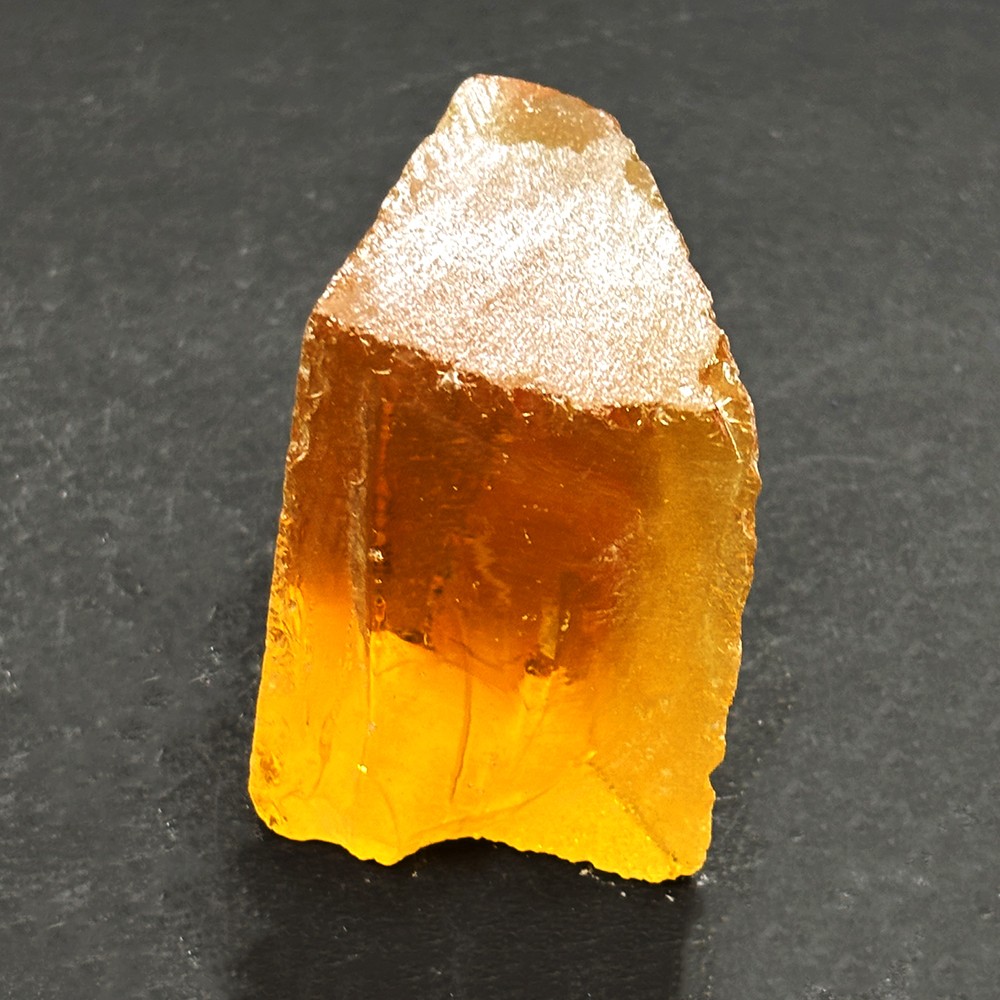 Huge Size Lite Orange Rough Uncut 157 Ct Lab-Created Sapphire Gemstone Certified