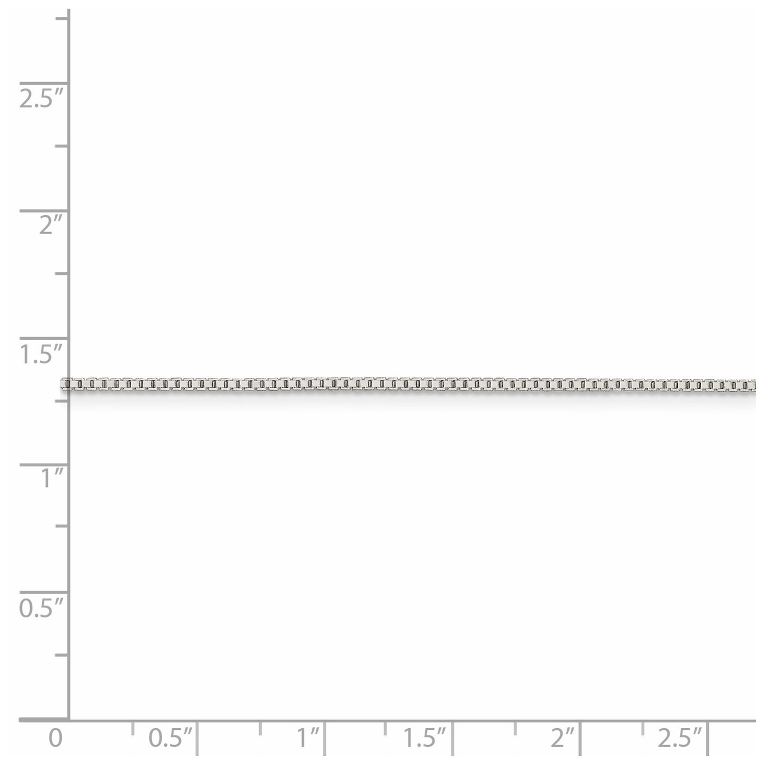 Sterling Silver Solid 1.10mm Plain Box Chain w/ Spring Ring Clasp 16″ – 36″