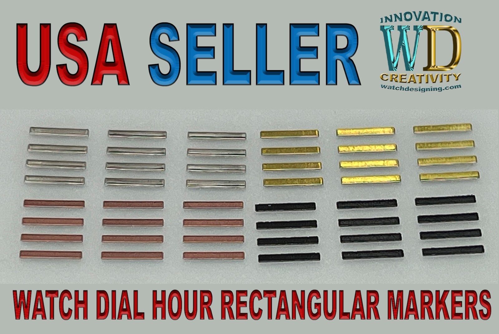 Watch Dial Hour SILVER GOLD BLACK ROSE G Markers Numerals Indexes Bars Indices