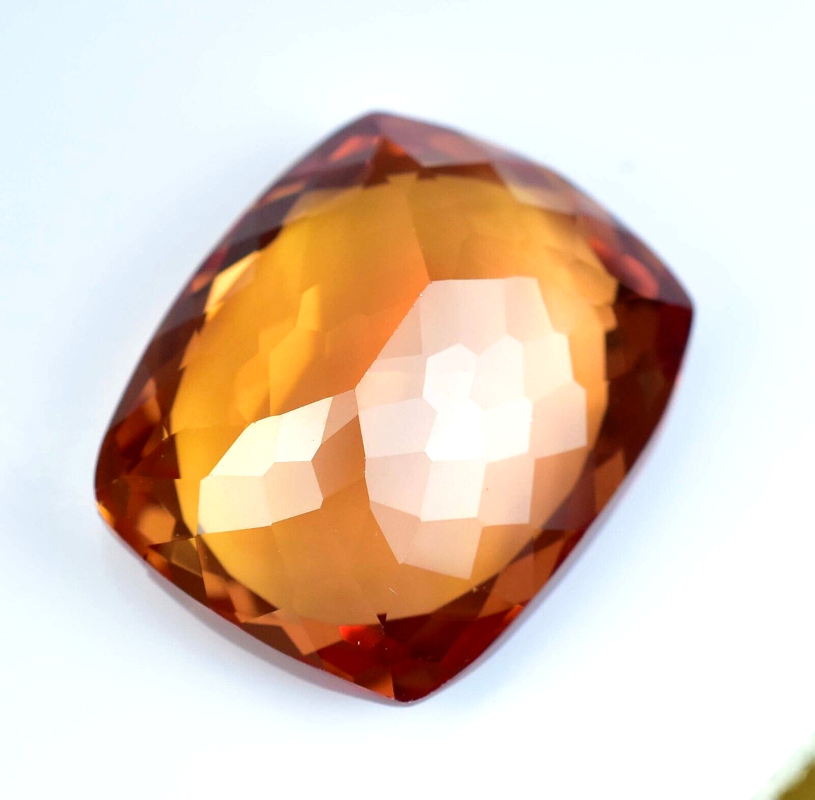 FLAWLESS Natural Padparadscha Sapphire 31.90 Ct Cushion Certified Loose Gemstone