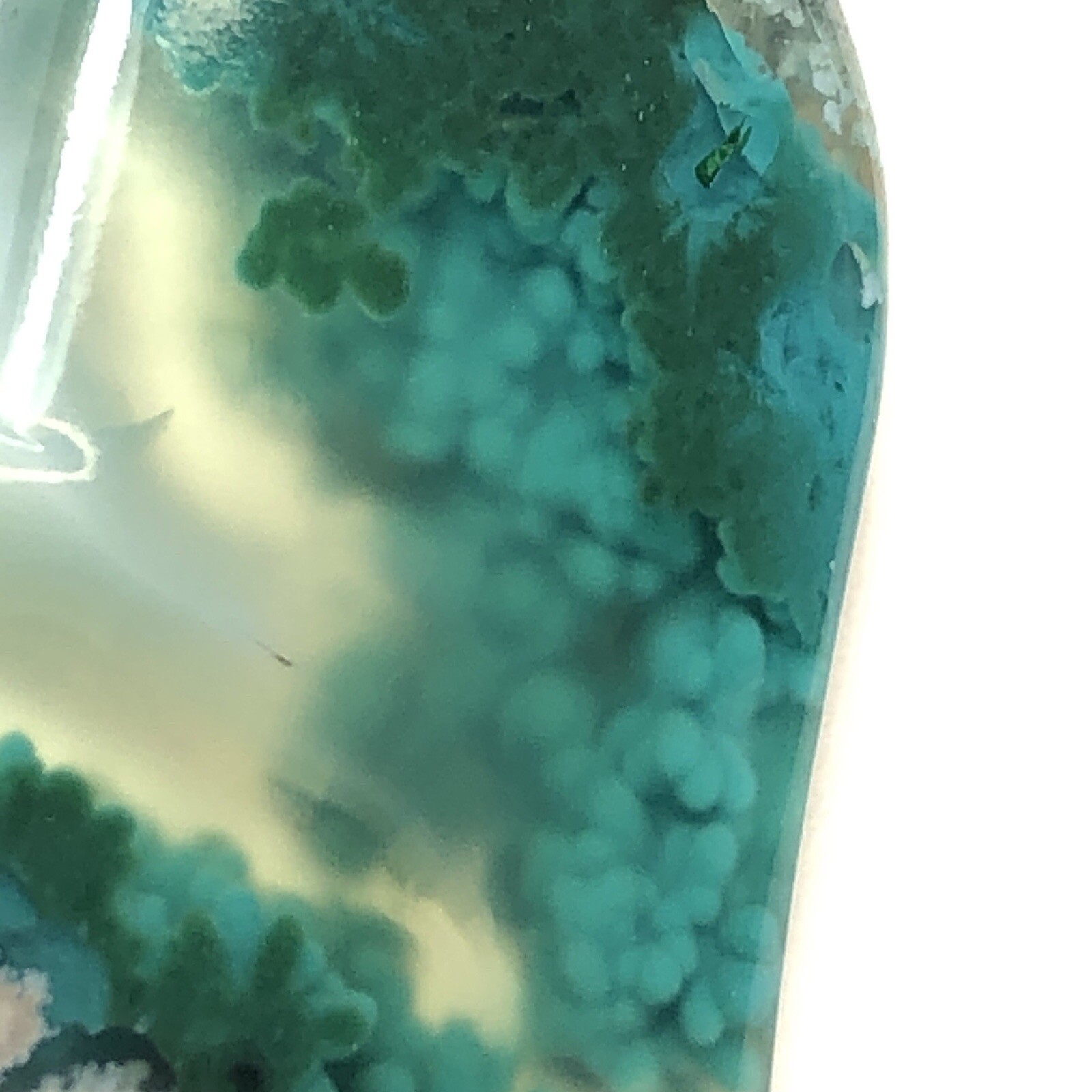 49 CT Museum Grade Gem Silica Chrysocolla Stalagmite Stalagtite Quartz Cabochon
