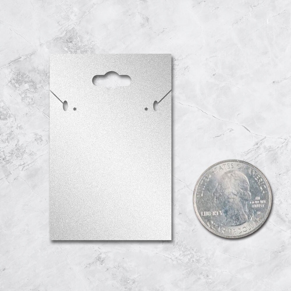 100 Custom Hanging Jewelry Earring & Necklace Display Cards – 10 Color Options