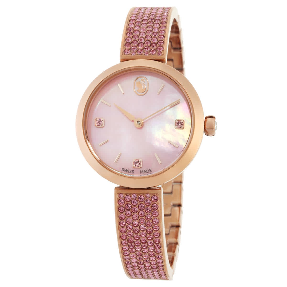 Swarovski Illumina Quartz Pink MOP Dial Ladies Watch 5678756