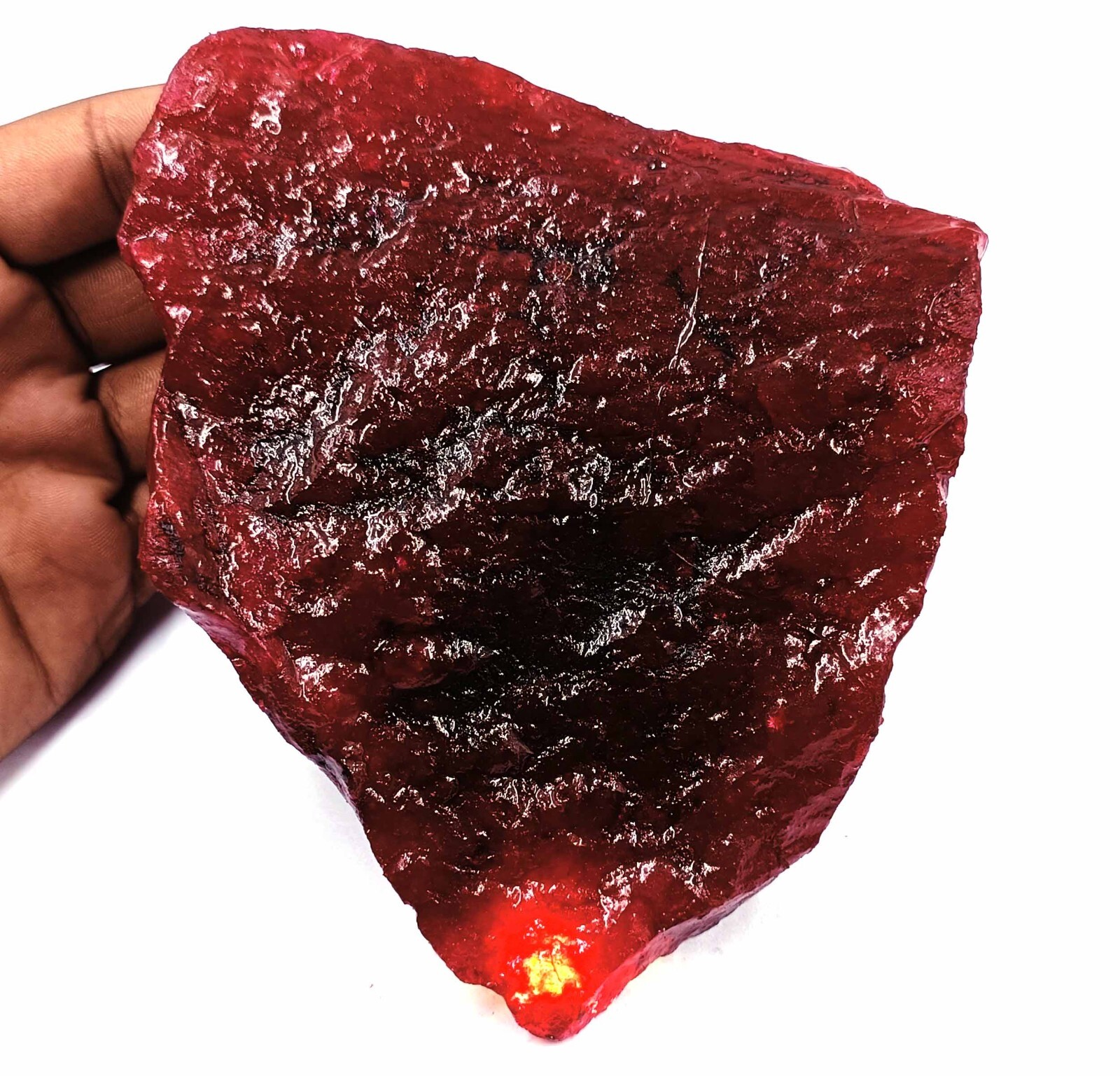 DYED NATURAL CERTIFIED 4195 CT AFRICAN ROUGH RED RUBY EARTH MINED GEMSTONE KKO