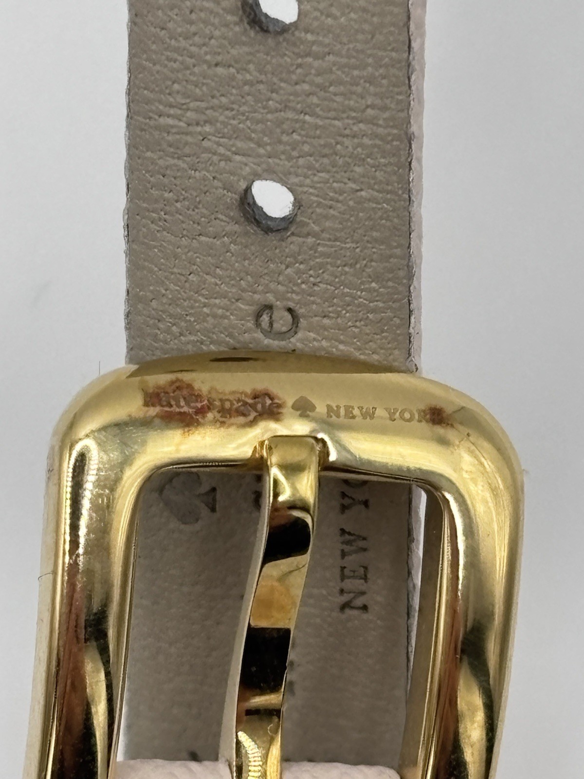 Kate Spade Bow Shape Watch, Ivory, Saffiano Leather/Gold, Kenmare Working