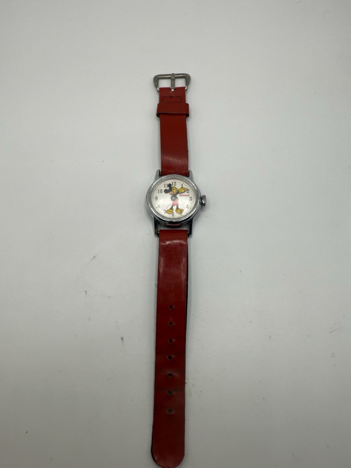 VINTAGE INGERSOLL MICKEY MOUSE CHILDREN/LADIES WATCH 24MM RUNNING OG BAND