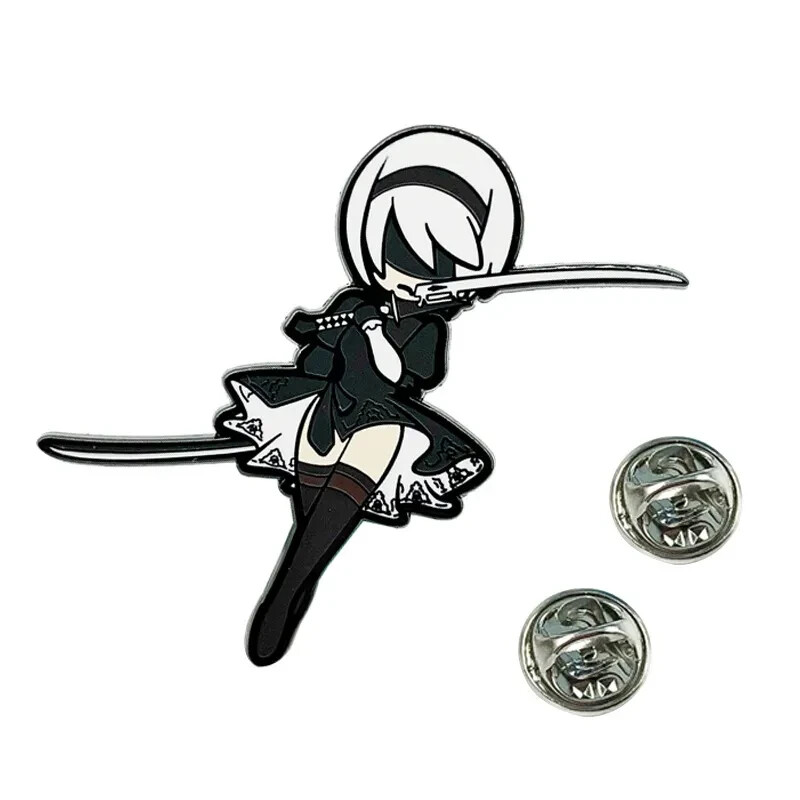 2B NieR Automata Game YoRHa No.2 Type B Android Enamel Metal Pin