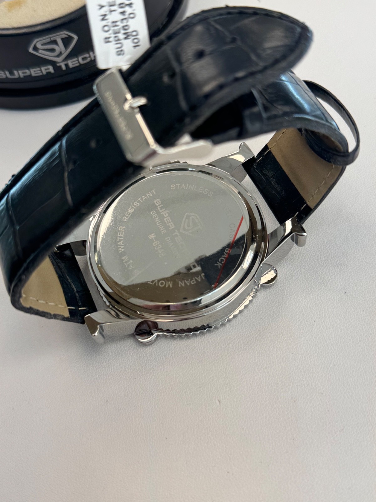 Techno Super Techno World Mens Diamond M6348 10D 0.40 Ct Watch 3 Bands Included
