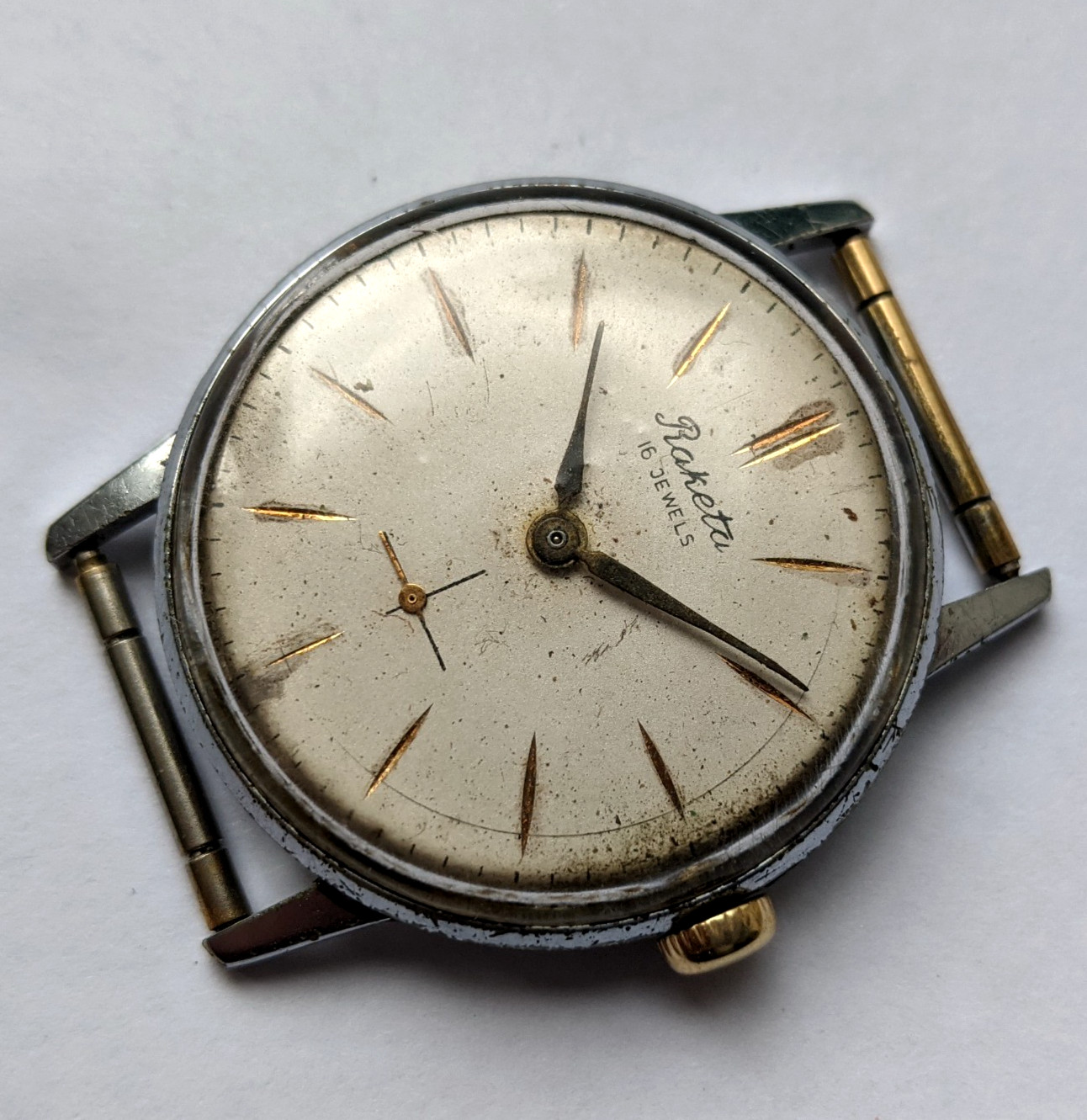 Rare Vintage Soviet Watch RAKETA 16 ruby jewels made in the USSR 1960s