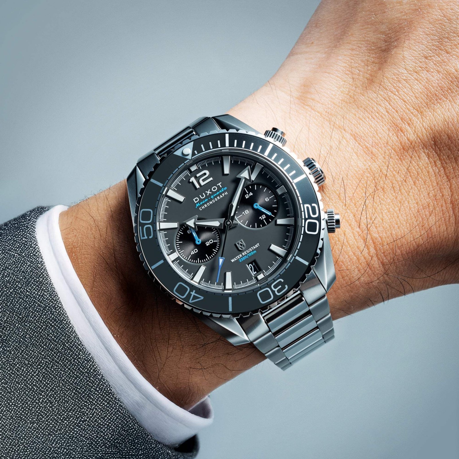 Tiburon Chronograph Grey / Stainless Steel | Grey Dial Wristwatch DX-2062-11
