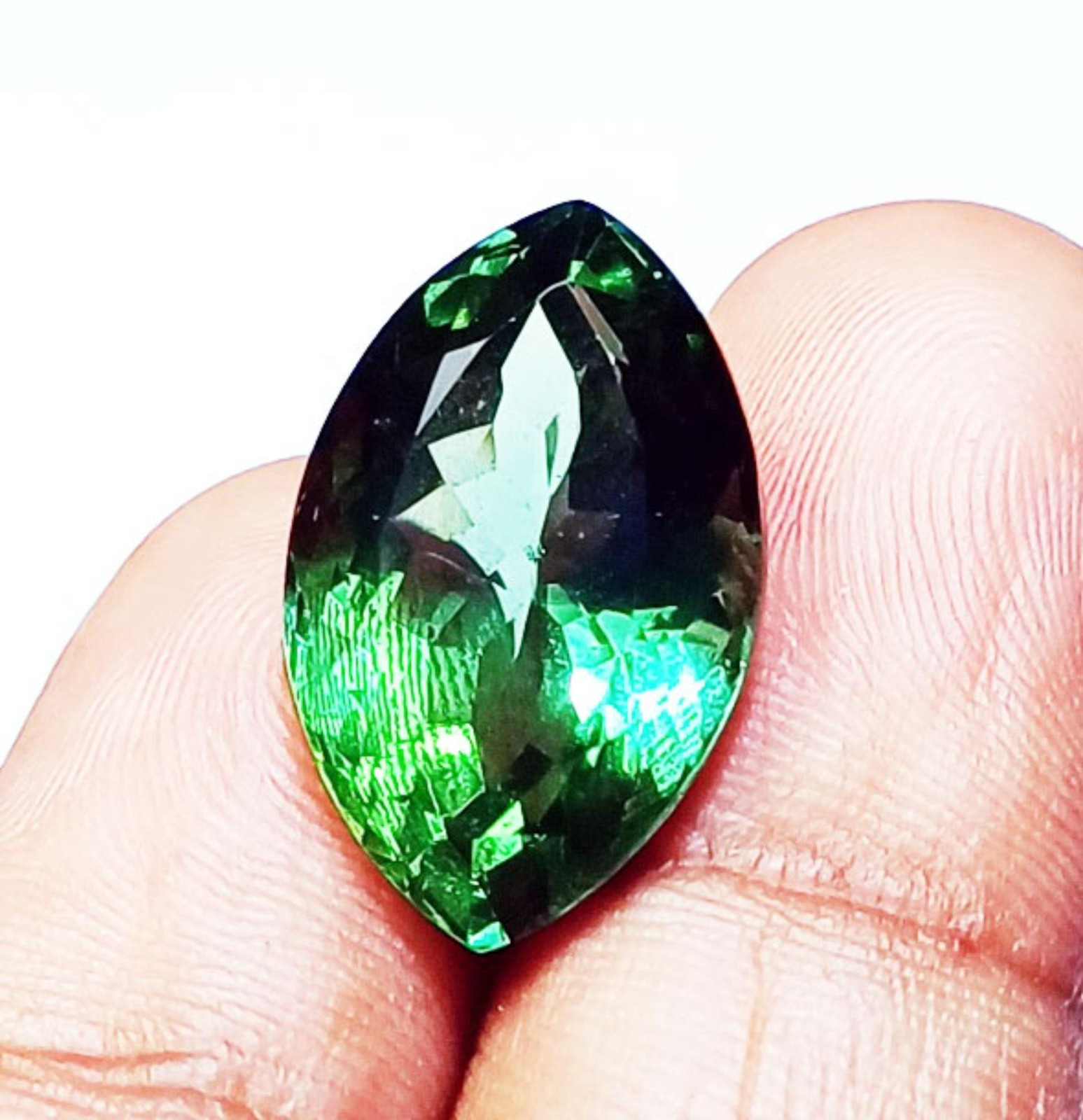 Natural Green Amethyst Marquise Cut 11.70 Ct Certified Loose Gemstone ~Free Gift