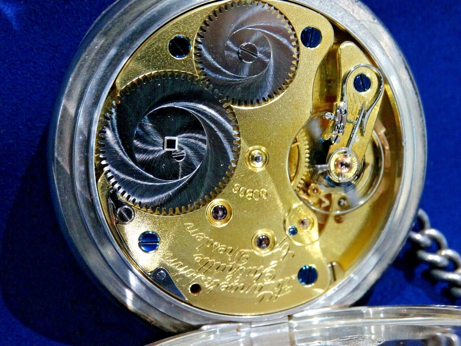 1910 A. LANGE & SOHNE GLASHUTTE POCKET SILVER & GOLD POCKET WATCH