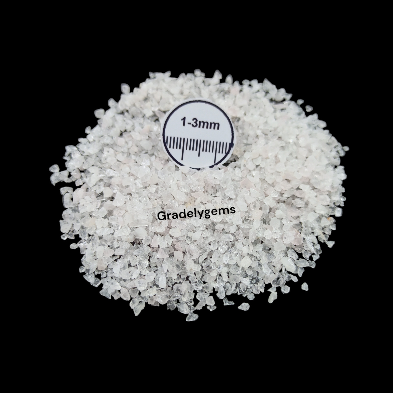 Natural Rose Quartz Gemstone Crushed Powder – Healing Crystal for DIY Crafts