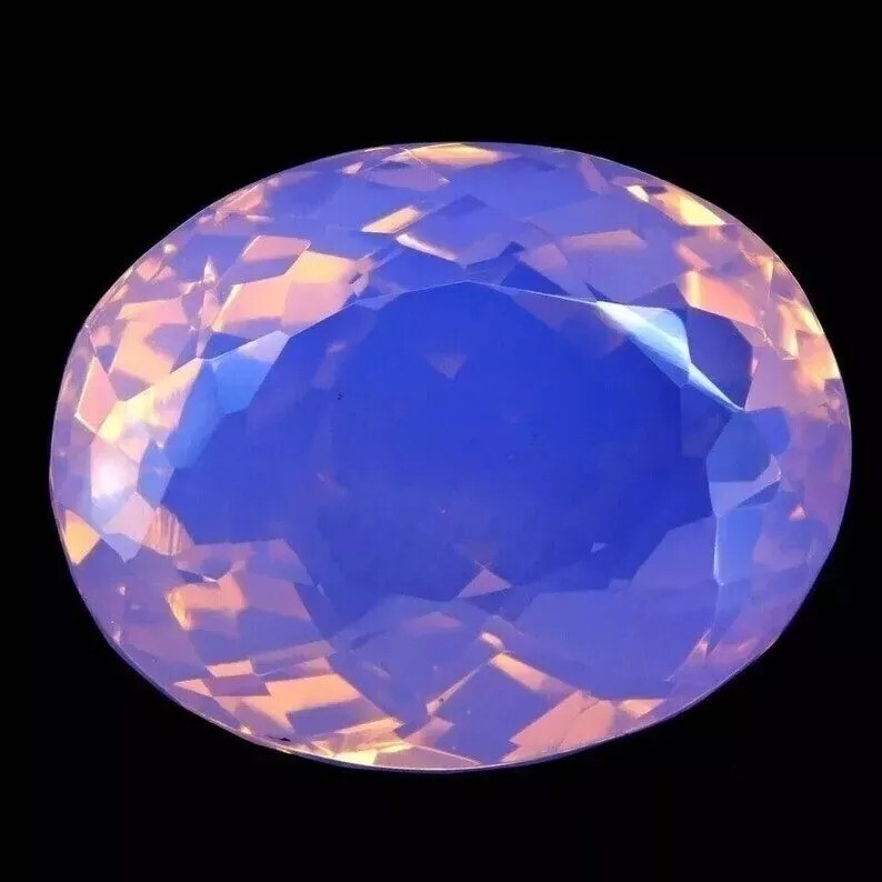 Superb Pink Opal Oval Welo Australian Flawless 89.60 Ct Certified Loose Gemstone