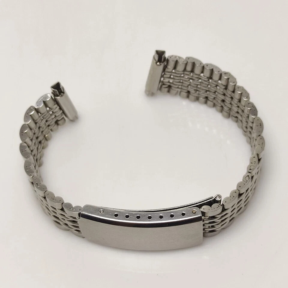 16 MM to 22 MM Beads of Rice Stainless Steel Watch Bracelet – Adjustable Endlink