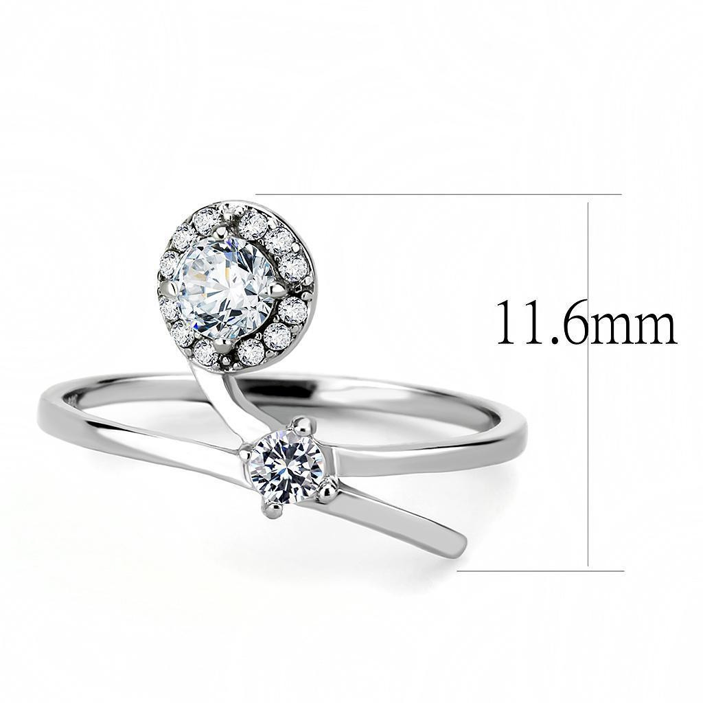 Halo Solitaire Twist Stack Midi Cocktail Ring