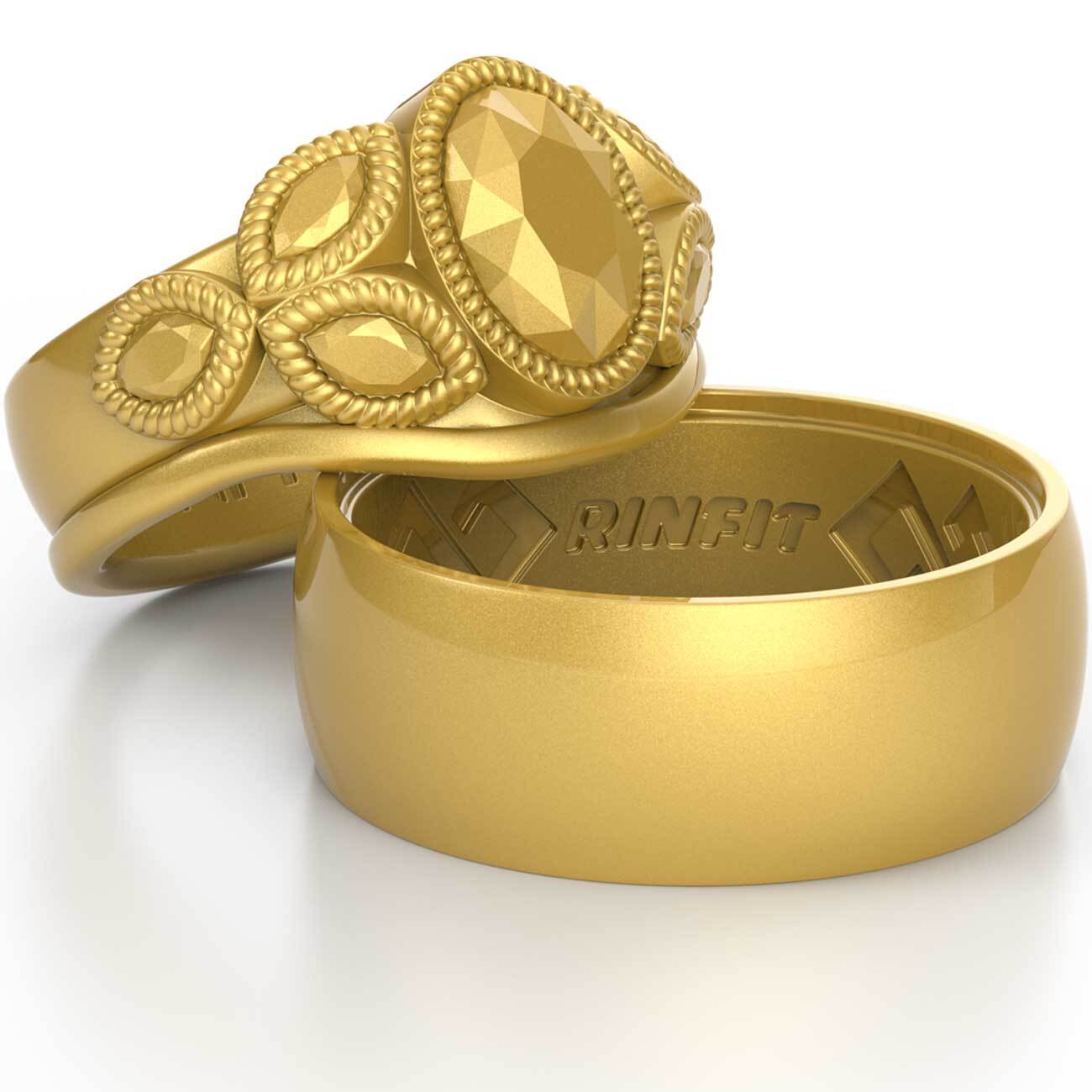 Silicone Wedding Ring for Him & Her by Rinfit – Couple Rubber Ring Set Classy