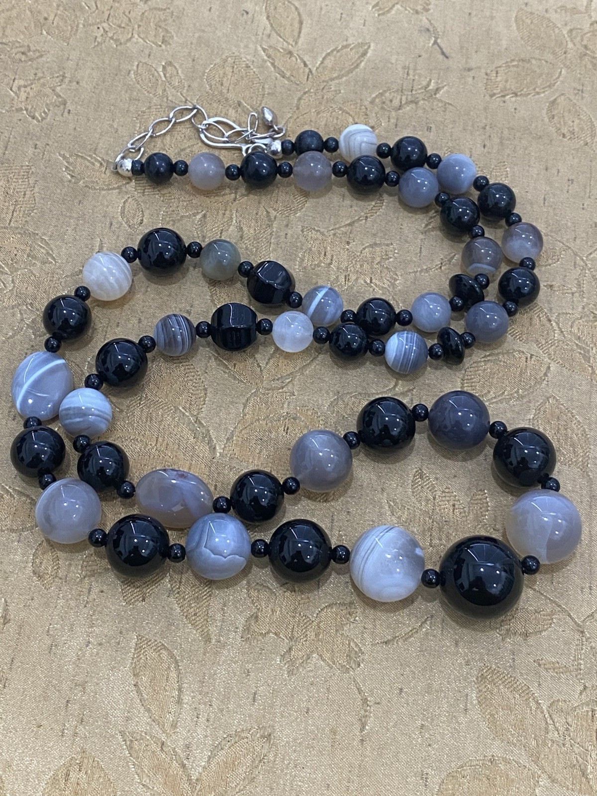 Mine Finds By Jay King Multi Gemstone Agate Jasper Sterling Silver Necklace 32”