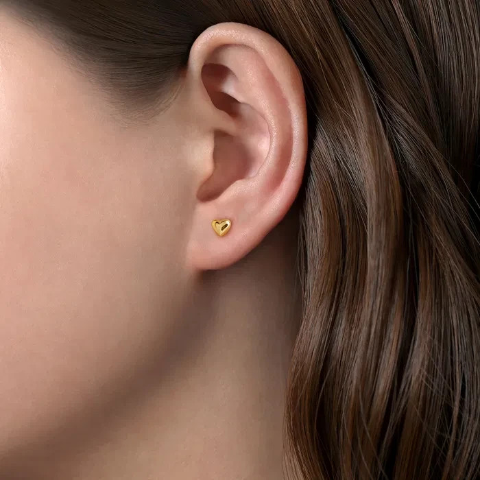 Gabriel & Co. 14K Yellow Gold Heart Plain Earrings