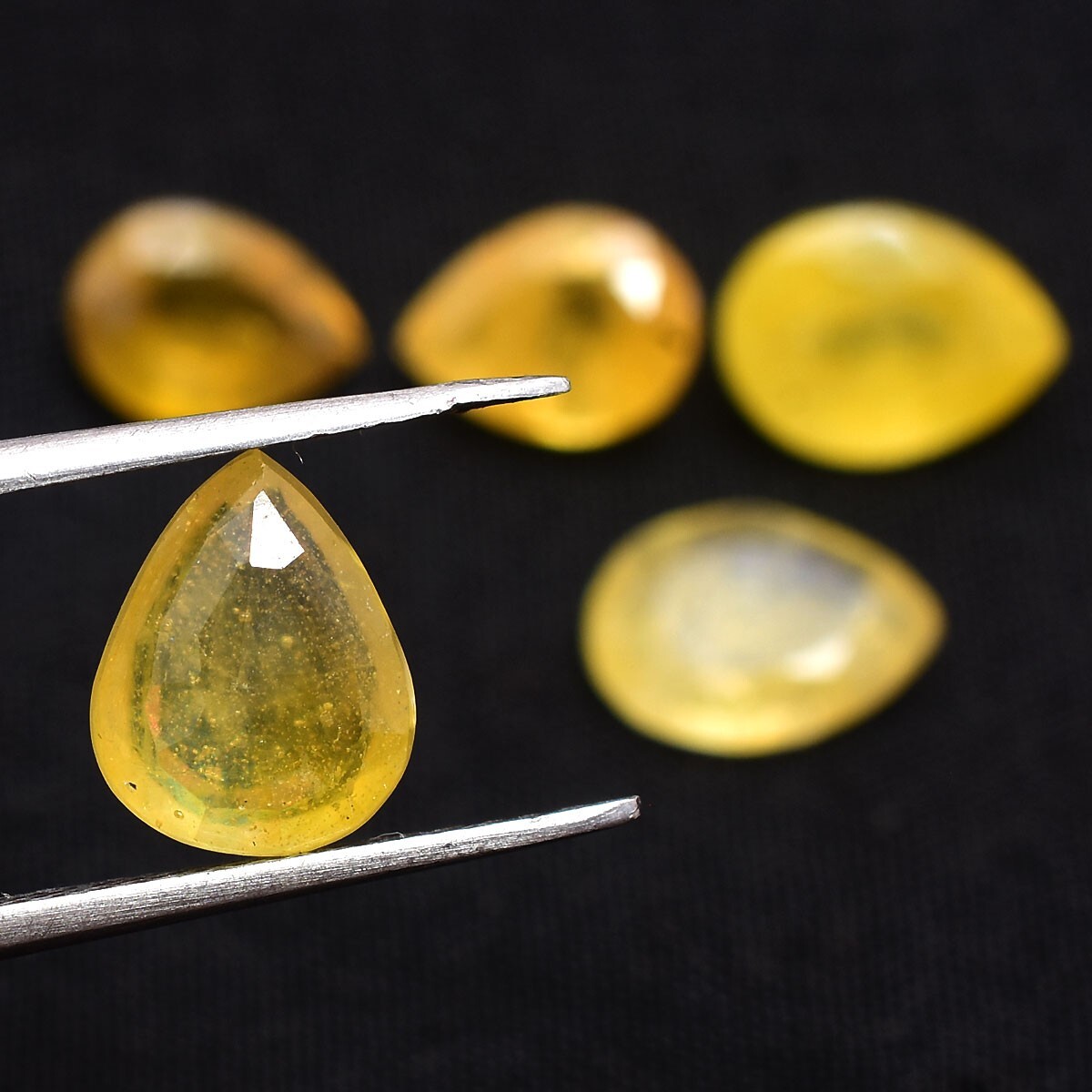 5 Pcs Natural Yellow Sapphire 7.90mm-8.96mm Ring Size Beautiful Loose Gemstones